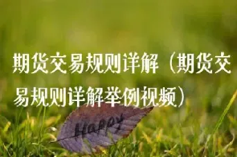 期货的一般交易规则(期货所的交易规则) (https://www.haizilaw.com/) 期货百科 第1张