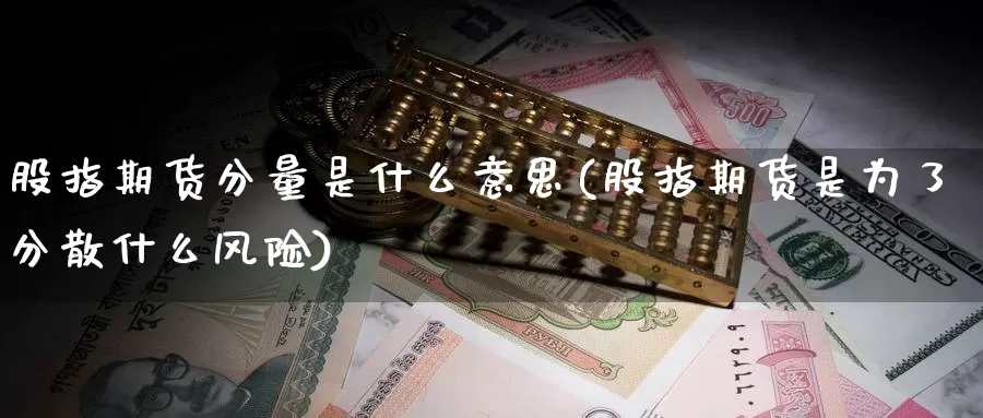 股指期货分量是什么意思(股指期货是为了分散什么风险)