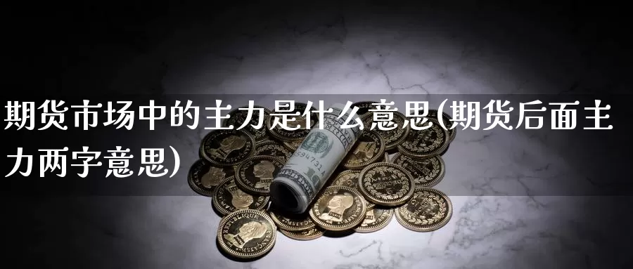 期货市场中的主力是什么意思(期货后面主力两字意思)