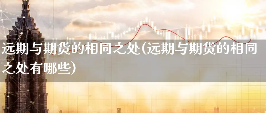 远期与期货的相同之处(远期与期货的相同之处有哪些) (https://www.haizilaw.com/) 期货百科 第1张