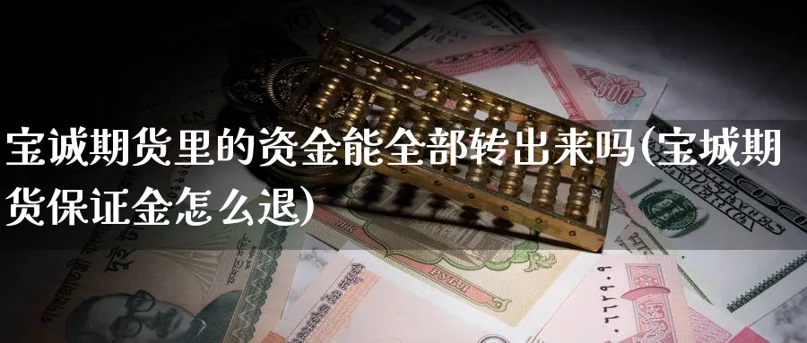 宝诚期货里的资金能全部转出来吗(宝城期货保证金怎么退) (https://www.haizilaw.com/) 原油期货直播间 第1张