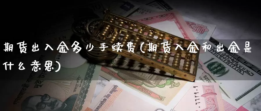 期货出入金多少手续费(期货入金和出金是什么意思)