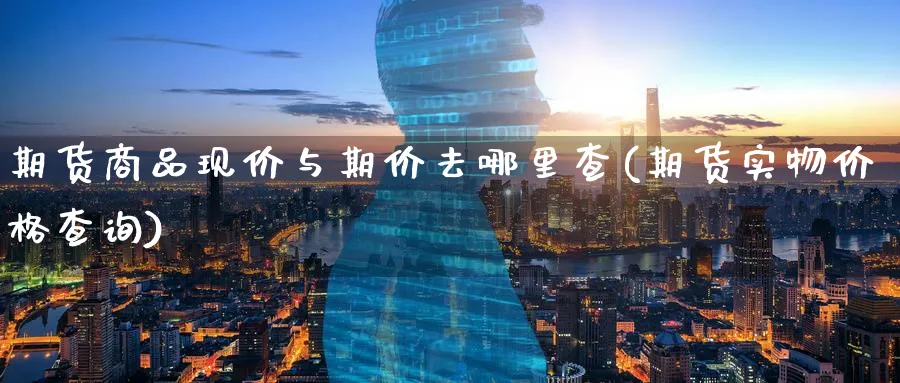 期货商品现价与期价去哪里查(期货实物价格查询) (https://www.haizilaw.com/) 化工期货 第1张